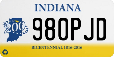 IN license plate 980PJD