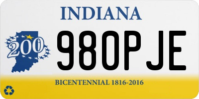 IN license plate 980PJE
