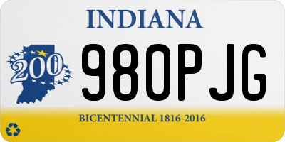 IN license plate 980PJG