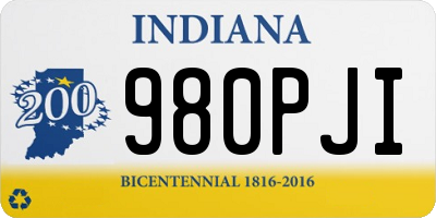 IN license plate 980PJI