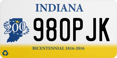 IN license plate 980PJK