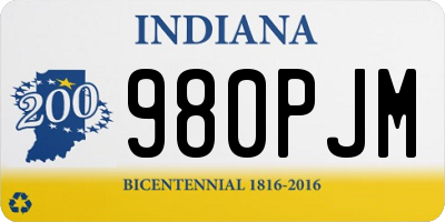 IN license plate 980PJM