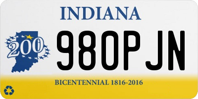 IN license plate 980PJN