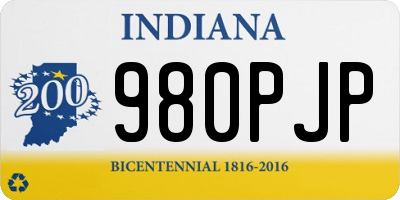 IN license plate 980PJP