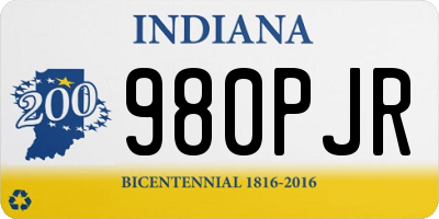 IN license plate 980PJR