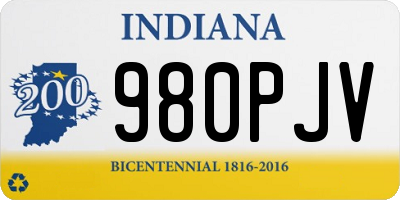 IN license plate 980PJV