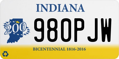IN license plate 980PJW