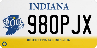 IN license plate 980PJX