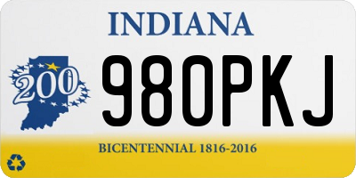 IN license plate 980PKJ