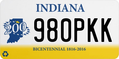 IN license plate 980PKK