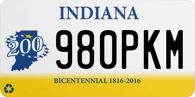 IN license plate 980PKM