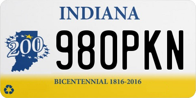 IN license plate 980PKN