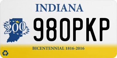 IN license plate 980PKP