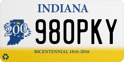 IN license plate 980PKY
