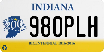 IN license plate 980PLH