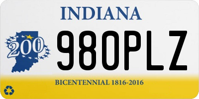IN license plate 980PLZ