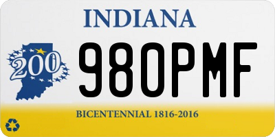 IN license plate 980PMF