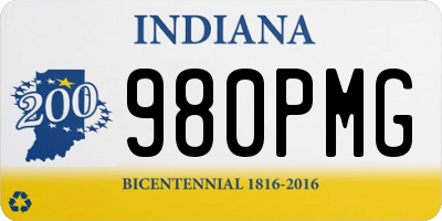 IN license plate 980PMG
