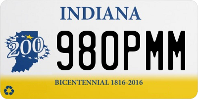 IN license plate 980PMM