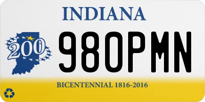 IN license plate 980PMN