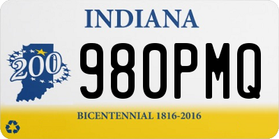 IN license plate 980PMQ