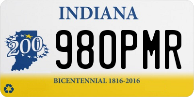 IN license plate 980PMR