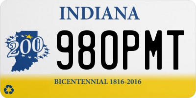 IN license plate 980PMT