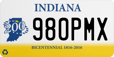 IN license plate 980PMX