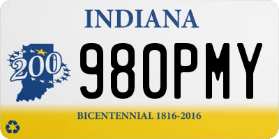 IN license plate 980PMY