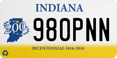 IN license plate 980PNN