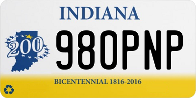 IN license plate 980PNP