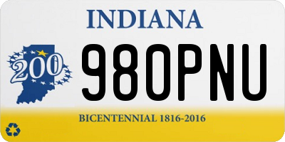 IN license plate 980PNU