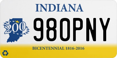 IN license plate 980PNY
