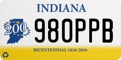 IN license plate 980PPB