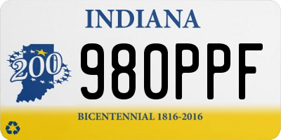 IN license plate 980PPF