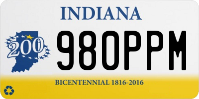 IN license plate 980PPM