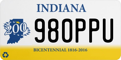 IN license plate 980PPU