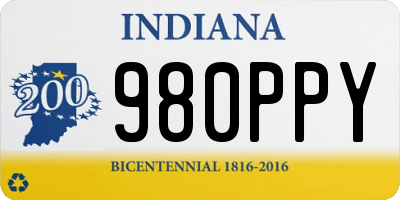 IN license plate 980PPY