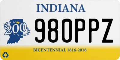 IN license plate 980PPZ