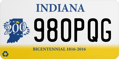 IN license plate 980PQG