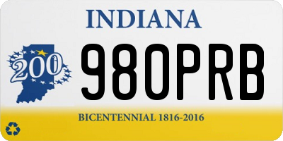 IN license plate 980PRB