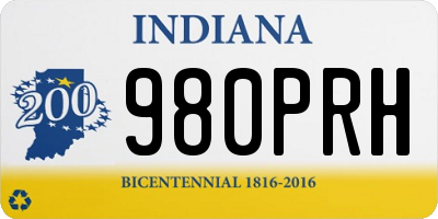 IN license plate 980PRH