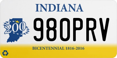 IN license plate 980PRV