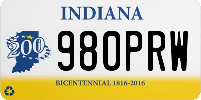 IN license plate 980PRW