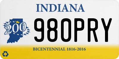 IN license plate 980PRY