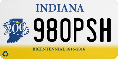 IN license plate 980PSH