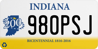 IN license plate 980PSJ