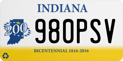 IN license plate 980PSV
