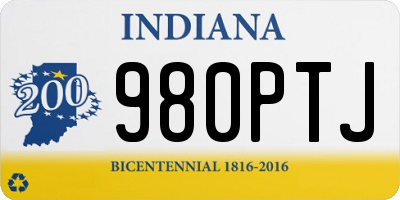 IN license plate 980PTJ