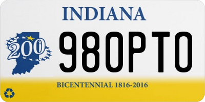 IN license plate 980PTO